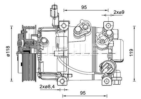 Brand new OEM MAHLE Compressor