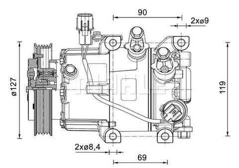 Brand new OEM MAHLE Compressor