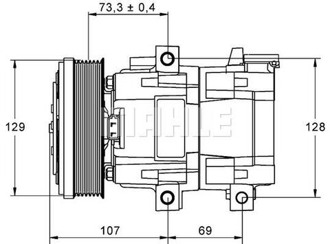 Brand new OEM MAHLE Compressor